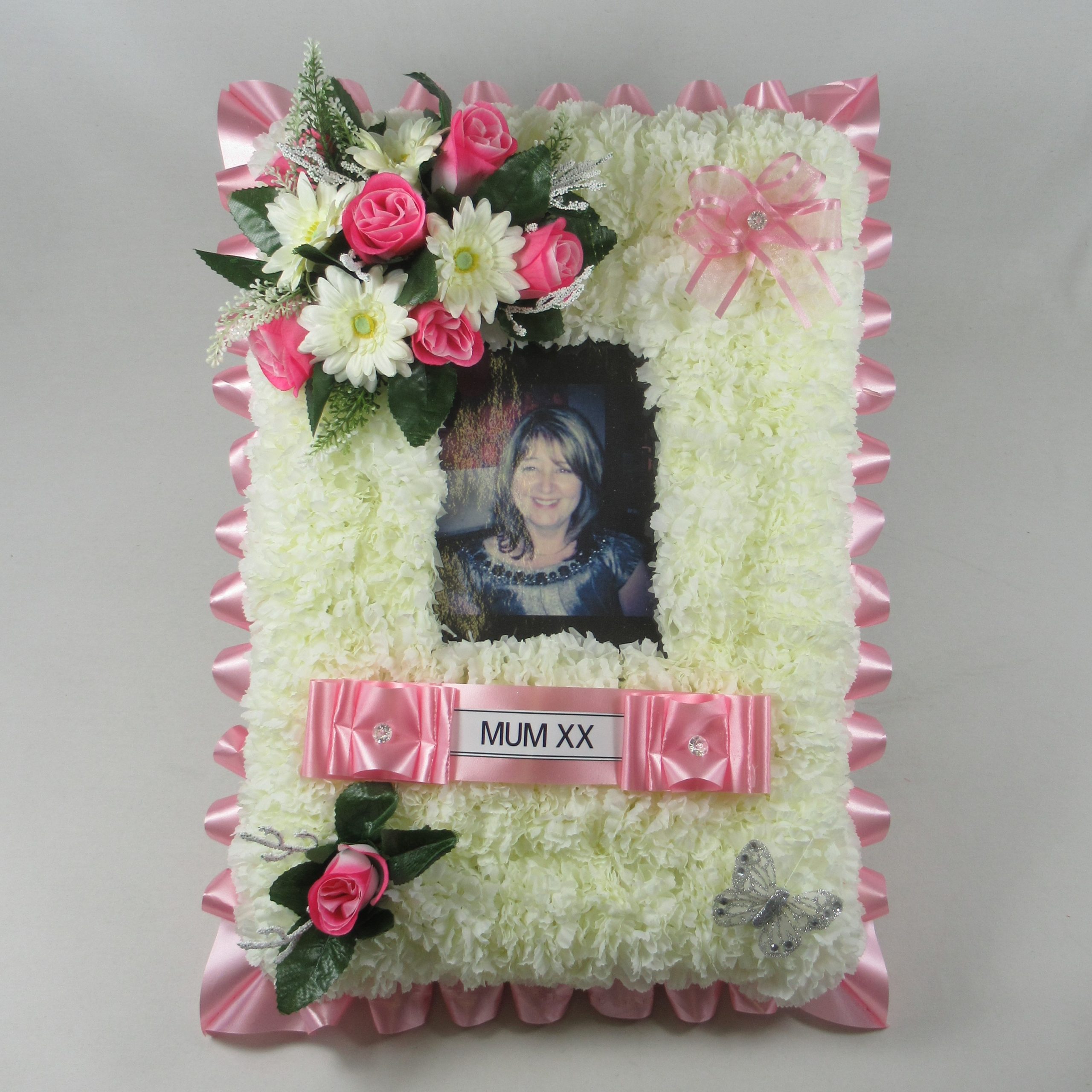 photo frame funeral tribute, Best Flowers. Galway  ,Sacred Bloom